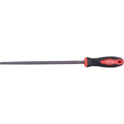   ráspoly 250mm kerek, C45 acél, vágat 2, finom, TPR gumis műanyag nyél