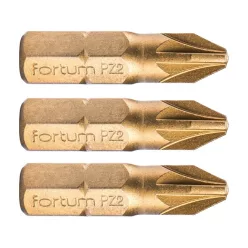   behajtóhegy PZ, 3 db, S2 acél, Titanium bevonat; PZ 2×25mm, bliszteren
