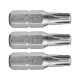 behajtóhegy TORX, 3 db, S2 acél; T 15×25mm, bliszteren