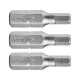behajtóhegy HEX, 3 db, S2 acél; H 3×25mm, bliszteren