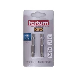   adapter klt. 2  db, dugókulcsok gépi befogásához; S2 acél, 1/4", 50 mm, bliszteren