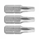 behajtóhegy négyszög, 3 db, S2 acél; SQ 1×25mm, bliszteren