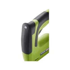   akkus tűzőgép, Li-ion; 4V, 1300 mAh, kapcsok: 6-14mm (11,3×0,7mm), szegek:6-14mm (1,2×1,0-2,0), max. 30 lövés/perc