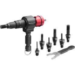   adapter  klt. fúrógéphez, POP-NUT szegecsanyákhoz, 6 db, M3-M4-M5-M6-M8-M10-M12; 8 mm (5/16") hatszög befogás, FORTUM