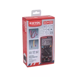   digitális multiméter; Amper/Volt/Ohm mérő, True RMS, hangjelző funkcióval, CE, 2 db 1,5V AA elem
