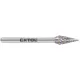 mini keményfém turbómaró (rotormaró), kúpos, hegyes orrú, átmérő 6×13mm/szár 3mm, keresztfogazás
