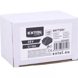 tartalék akku Extol Craft Li-ion 20 V, 4000 mA