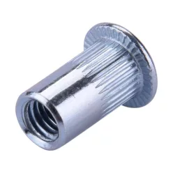   szegecsanya klt. 30 db, M5, POP-NUT, horganyzott acél, kerek, nyitott, lapos peremű, rovátkolt FORTUM