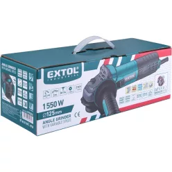   sarokcsiszológép 125mm 1550W, kefementes, szabályozható fordulatszám, lágy indítás, terhelésnél konstans fordulatszám