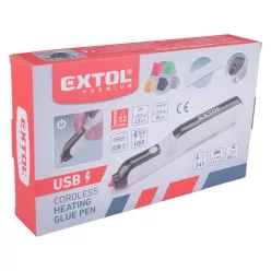  akkus melegragasztó toll, 4V, 2000 mAh Li-ion akku, stift átm: 7,2 mm