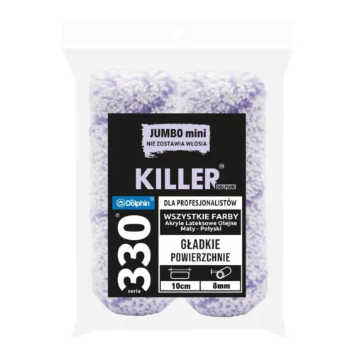 Blue Dolphin Killer Mini 8mm mikroszálas festőhenger 10cm  x 2db, sima felületekhez