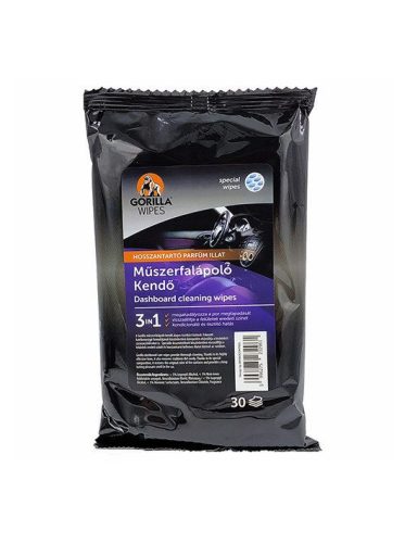 Gorilla Wipes műszerfalápoló kendő 30db/csomag