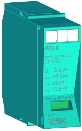 KIWA túlfeszültség levezető PO I 0 280V túlfeszültség levezető betét T1+T2 (B+C) cikkszám:  81.017