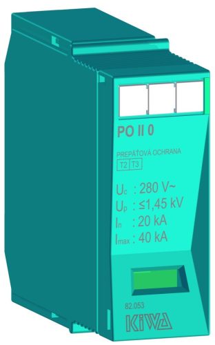 KIWA túlfeszültség levezető PO II 0 280V túlfeszültség levezető betét 20kA T2 (C) cikkszám:  82.053