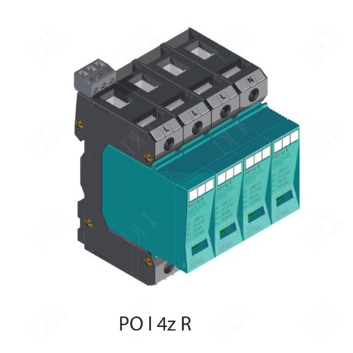 KIWA túlfeszültség levezető PO I 4z R 280V túlfeszültség levezető távjelzős 12,5kA T1+T2 (B+C) cikkszám:  83.008