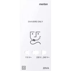 MERTEN Fedlap, borotva aljzathoz, System-D, lótuszfehér