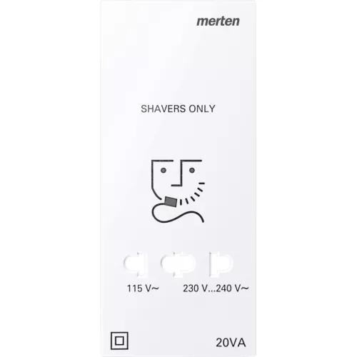 MERTEN Fedlap, borotva aljzathoz, System-D, lótuszfehér