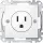 MERTEN Amerikai 2P+F csatlakozóaljzat, 15A, 125 V, System-M, polárfehér