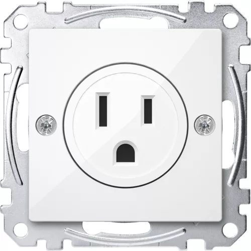 MERTEN Amerikai 2P+F csatlakozóaljzat, 15A, 125 V, System-M, polárfehér