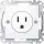 MERTEN Amerikai 2P+F csatlakozóaljzat, 15A, 125 V, System-M, aktívfehér