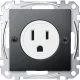 MERTEN Amerikai 2P+F csatlakozóaljzat, 15A, 125 V, System-M, antracit