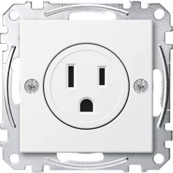   MERTEN Amerikai 2P+F csatlakozóaljzat, 15A, 125 V, System-M, mattfehér
