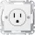MERTEN Amerikai 2P+F csatlakozóaljzat, 15A, 125 V, System-M, mattfehér