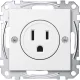 MERTEN Amerikai 2P+F csatlakozóaljzat, 15A, 125 V, System-M, mattfehér