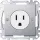 MERTEN Amerikai 2P+F csatlakozóaljzat, 15A, 125 V, System-M, alumínium