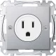 MERTEN Amerikai 2P+F csatlakozóaljzat, 15A, 125 V, System-M, alumínium
