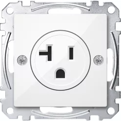   MERTEN Amerikai 2P+F csatlakozóaljzat, 20A, 125 V, System-M, polárfehér