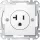 MERTEN Amerikai 2P+F csatlakozóaljzat, 20A, 125 V, System-M, polárfehér