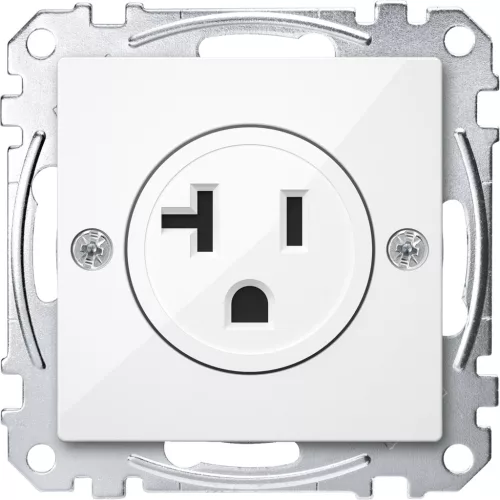 MERTEN Amerikai 2P+F csatlakozóaljzat, 20A, 125 V, System-M, polárfehér