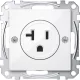 MERTEN Amerikai 2P+F csatlakozóaljzat, 20A, 125 V, System-M, polárfehér