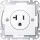 MERTEN Amerikai 2P+F csatlakozóaljzat, 20A, 125 V, System-M, aktívfehér