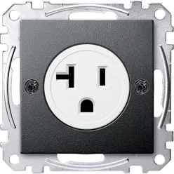   MERTEN Amerikai 2P+F csatlakozóaljzat, 20A, 125 V, System-M, antracit