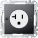 MERTEN Amerikai 2P+F csatlakozóaljzat, 20A, 125 V, System-M, antracit