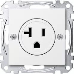   MERTEN Amerikai 2P+F csatlakozóaljzat, 20A, 125 V, System-M, mattfehér