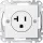 MERTEN Amerikai 2P+F csatlakozóaljzat, 20A, 125 V, System-M, mattfehér