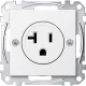 MERTEN Amerikai 2P+F csatlakozóaljzat, 20A, 125 V, System-M, mattfehér