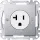 MERTEN Amerikai 2P+F csatlakozóaljzat, 20A, 125 V, System-M, alumínium