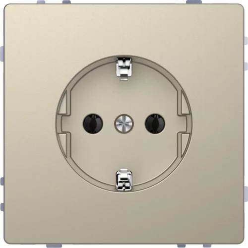 MERTEN 2P+F csatlakozóaljzat, rugós, 16A, System-D, szahara
