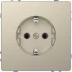 MERTEN 2P+F csatlakozóaljzat, rugós, 16A, System-D, szahara