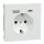 MERTEN 2P+F aljzat, biztonsági zsaluval, A+C USB töltővel, rugós, 16A / 3A, System-D, lótuszfehér
