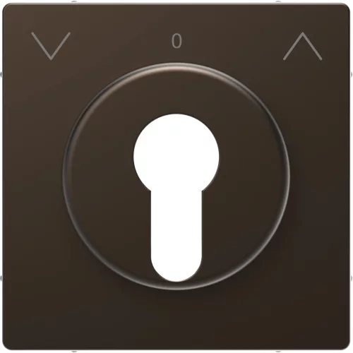 MERTEN Fedlap, kulcsos redőnyvezérlőhöz, System-D, mokka
