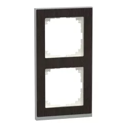 MERTEN M-Pure kettes keret, wenge/alumínium (fa)