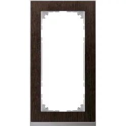 MERTEN M-Pure kettes keret, egyterű, wenge/alumínium (fa)