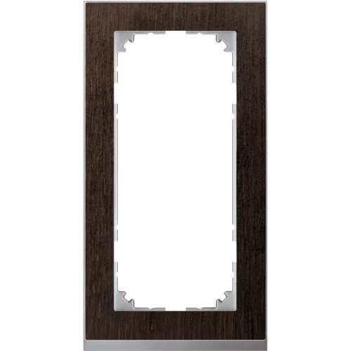MERTEN M-Pure kettes keret, egyterű, wenge/alumínium (fa)