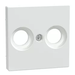   MERTEN Fedlap, 2 kimenetes antenna csatlakozóhoz, System-M, aktívfehér