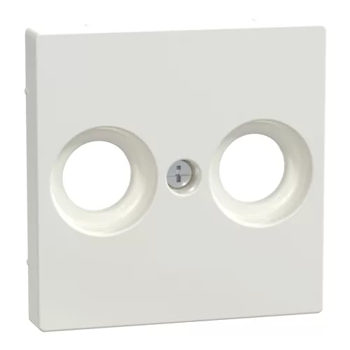 MERTEN Fedlap, 2 kimenetes antenna csatlakozóhoz, System-M, mattfehér